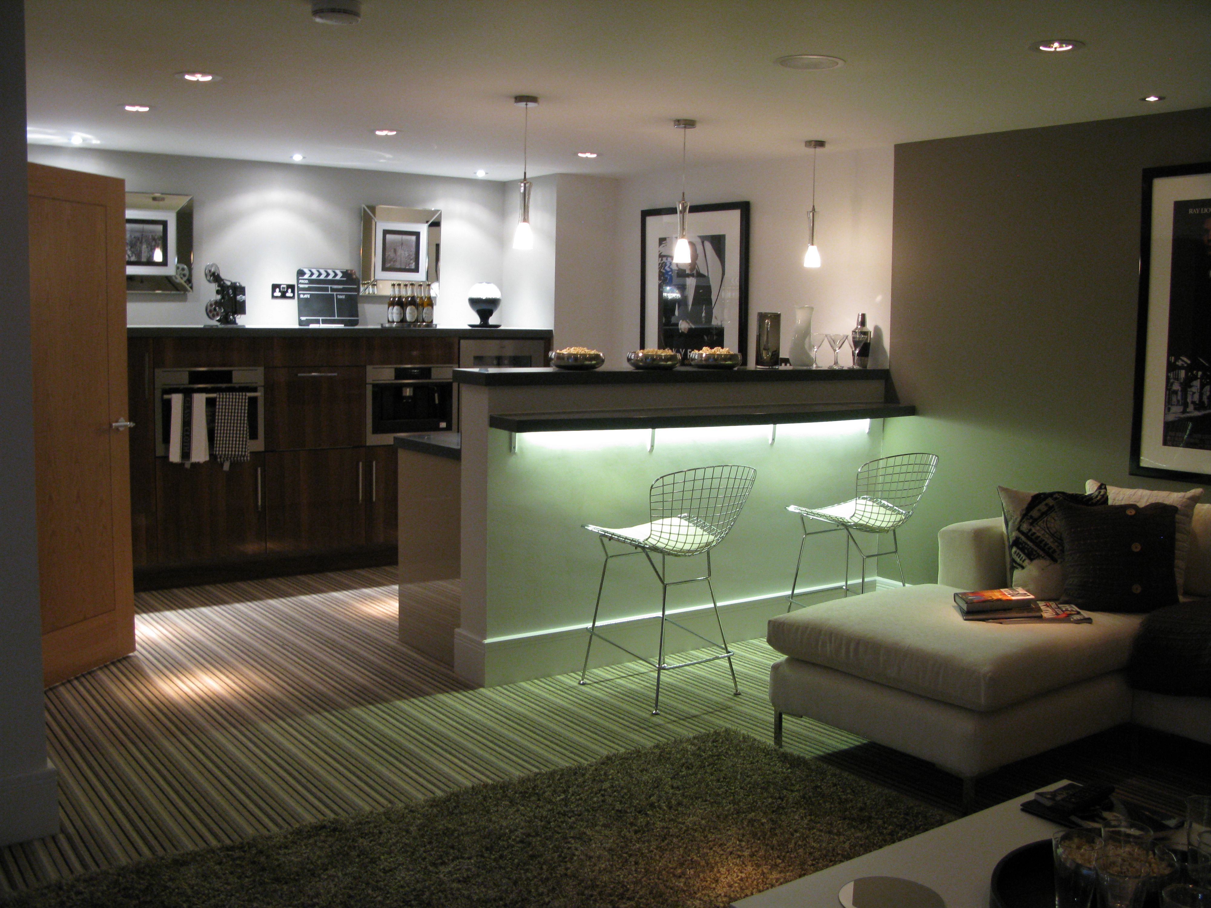 Lumono home technology installation — open plan living, Wirral